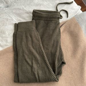 Jenni Kayne Alpaca Fisherman Sweatpant in Olive size SMALL